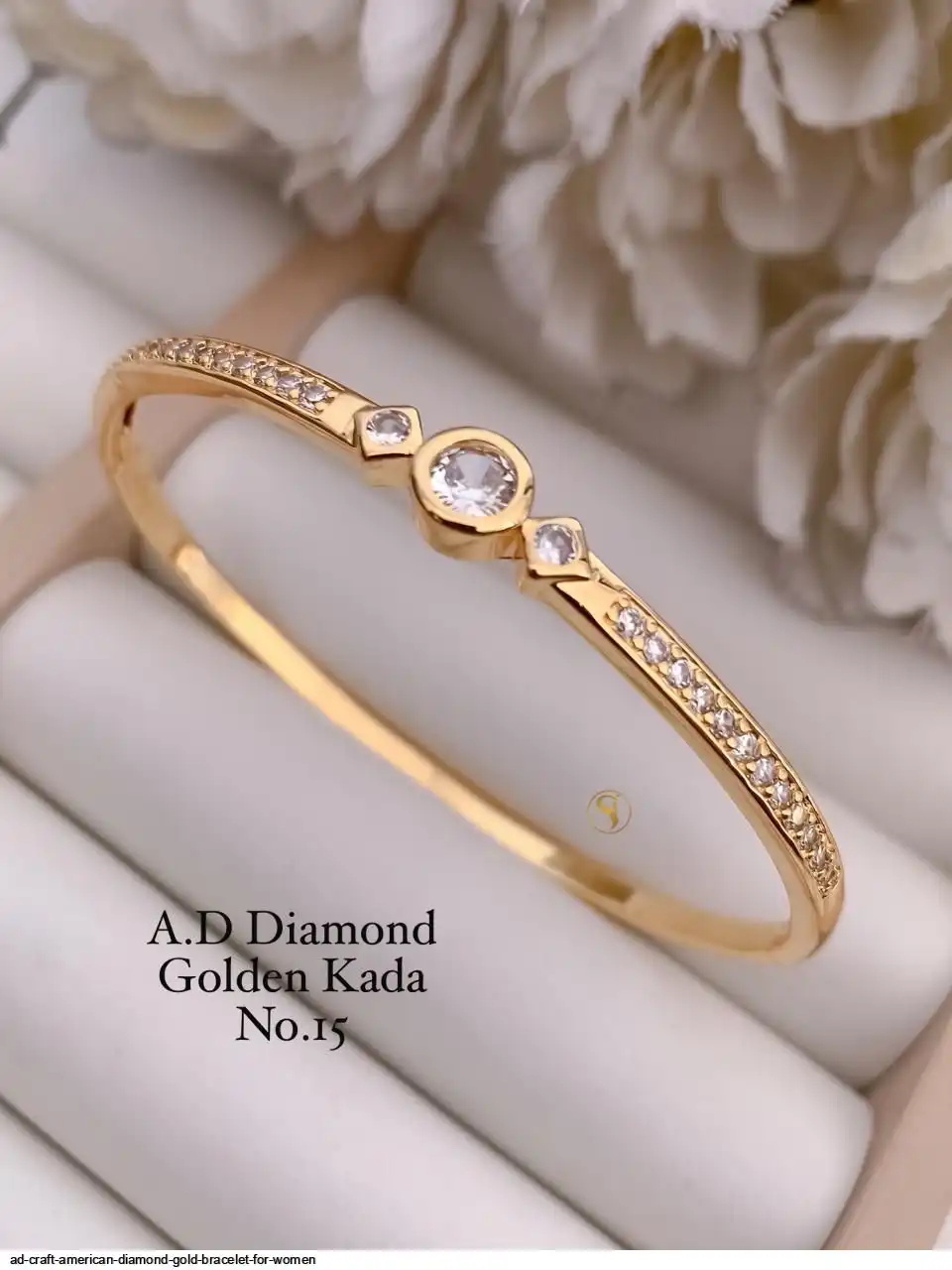AD CRAFT AMERICAN DIAMOND GOLD BRACELET FOR WOMEN C