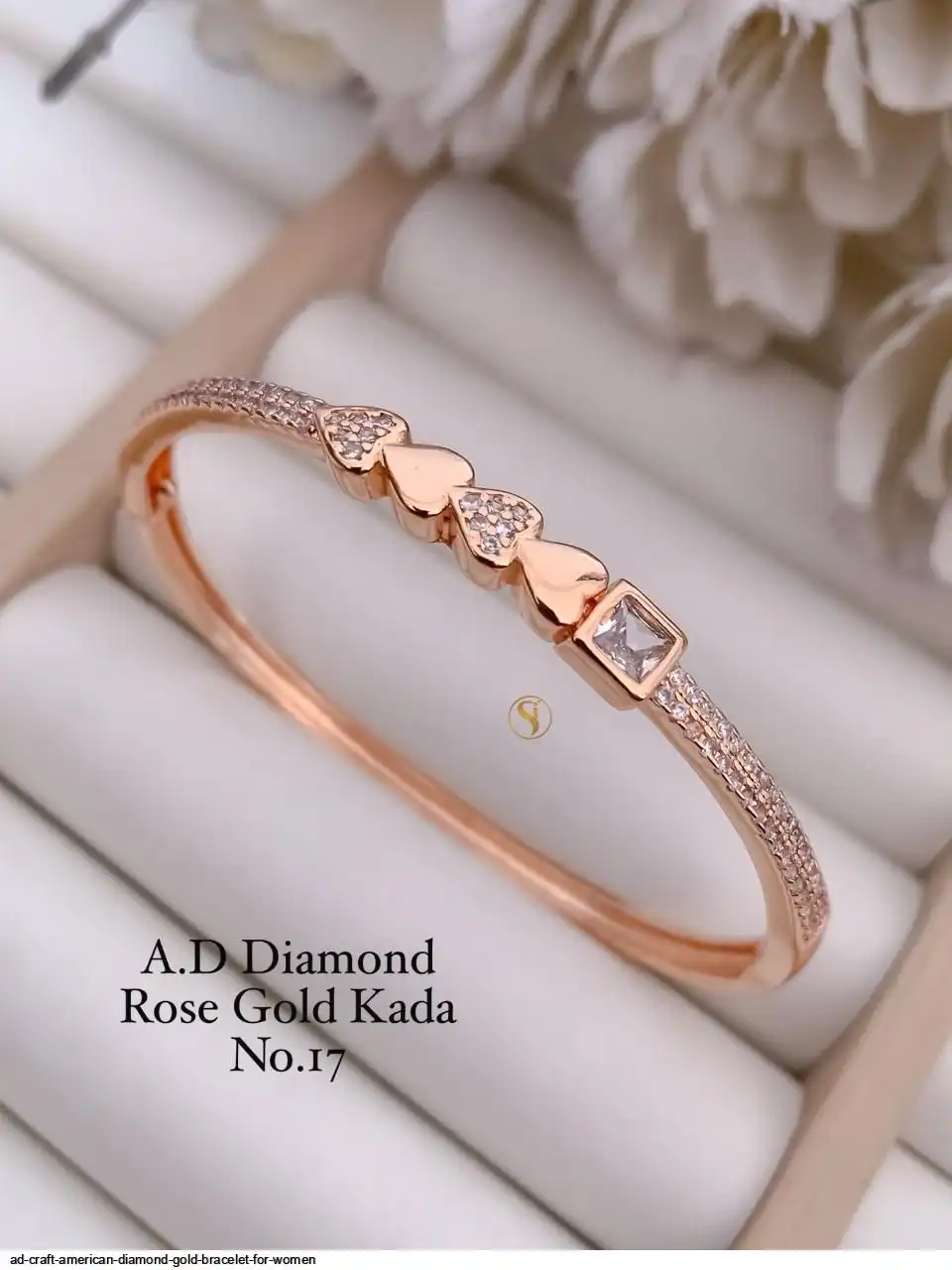 AD CRAFT AMERICAN DIAMOND GOLD BRACELET FOR WOMEN N