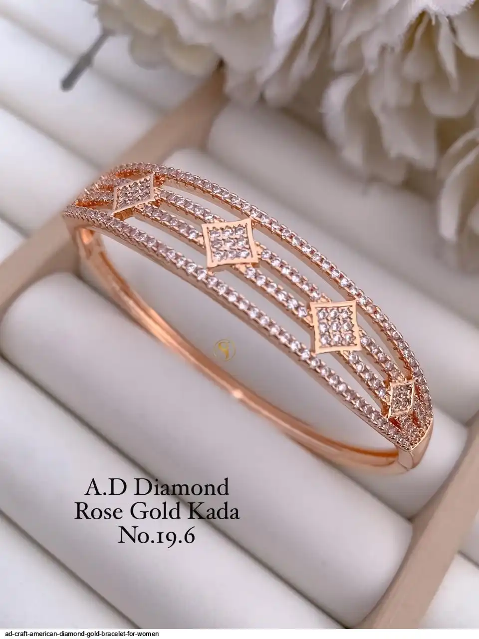 AD CRAFT AMERICAN DIAMOND GOLD BRACELET FOR WOMEN K