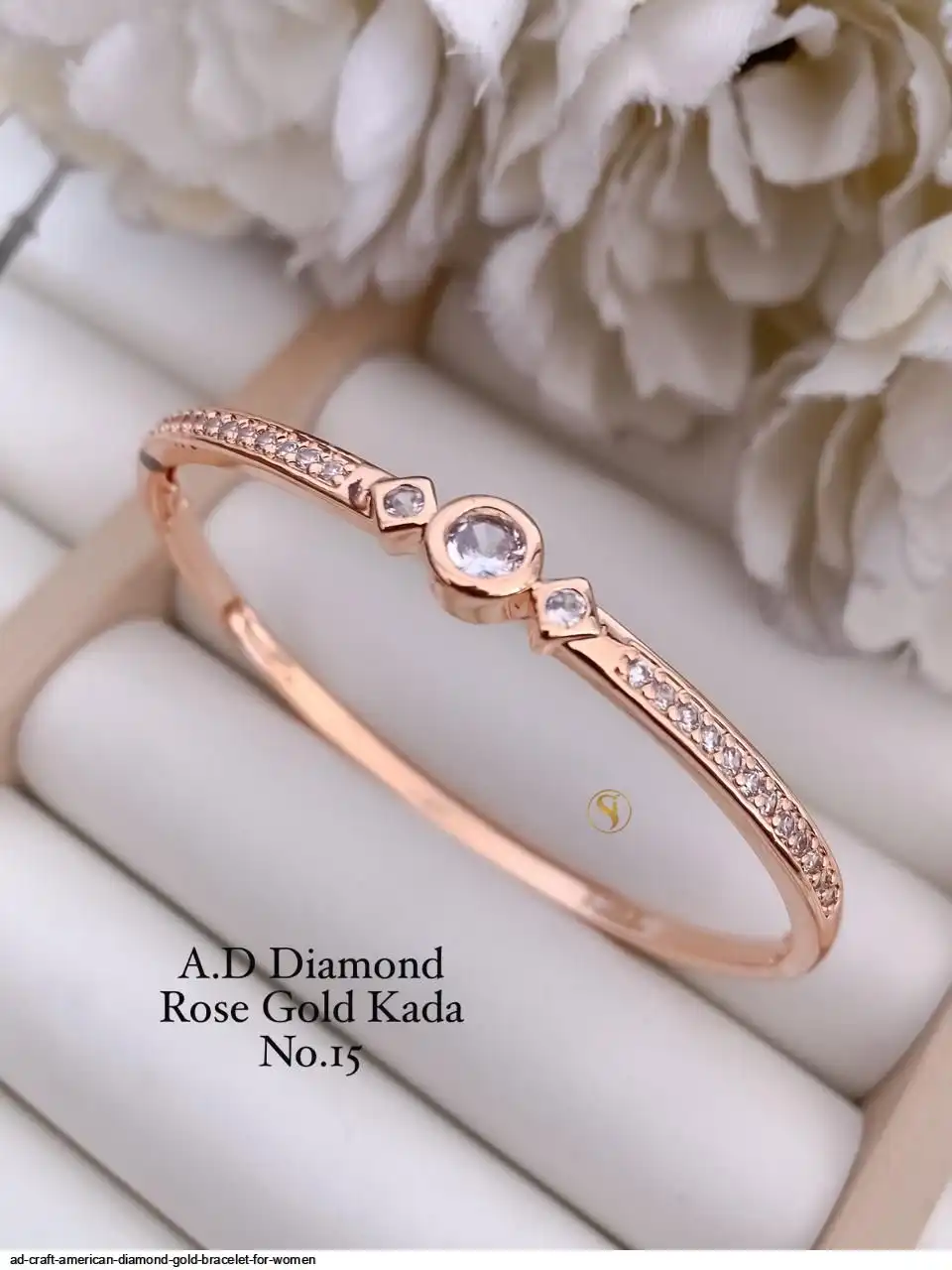 AD CRAFT AMERICAN DIAMOND GOLD BRACELET FOR WOMEN D