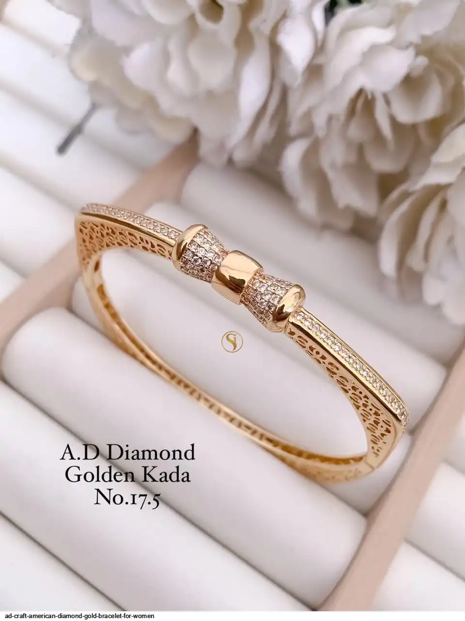 AD CRAFT AMERICAN DIAMOND GOLD BRACELET FOR WOMEN G