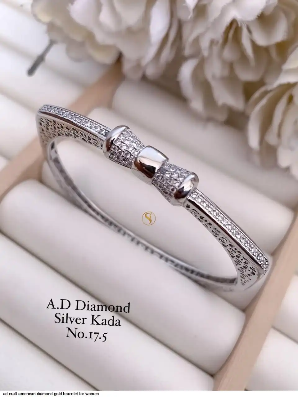 AD CRAFT AMERICAN DIAMOND GOLD BRACELET FOR WOMEN F