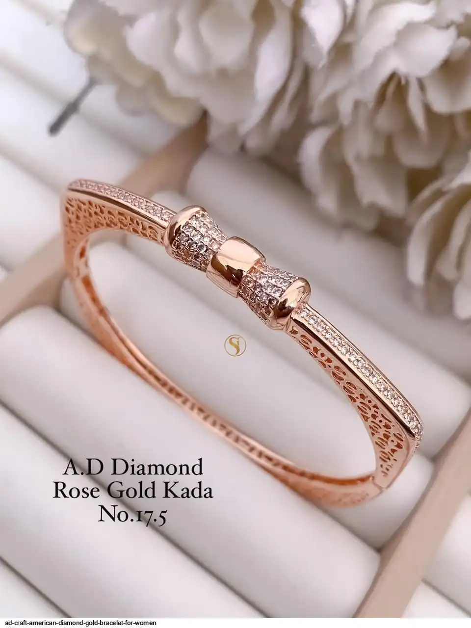 AD CRAFT AMERICAN DIAMOND GOLD BRACELET FOR WOMEN H