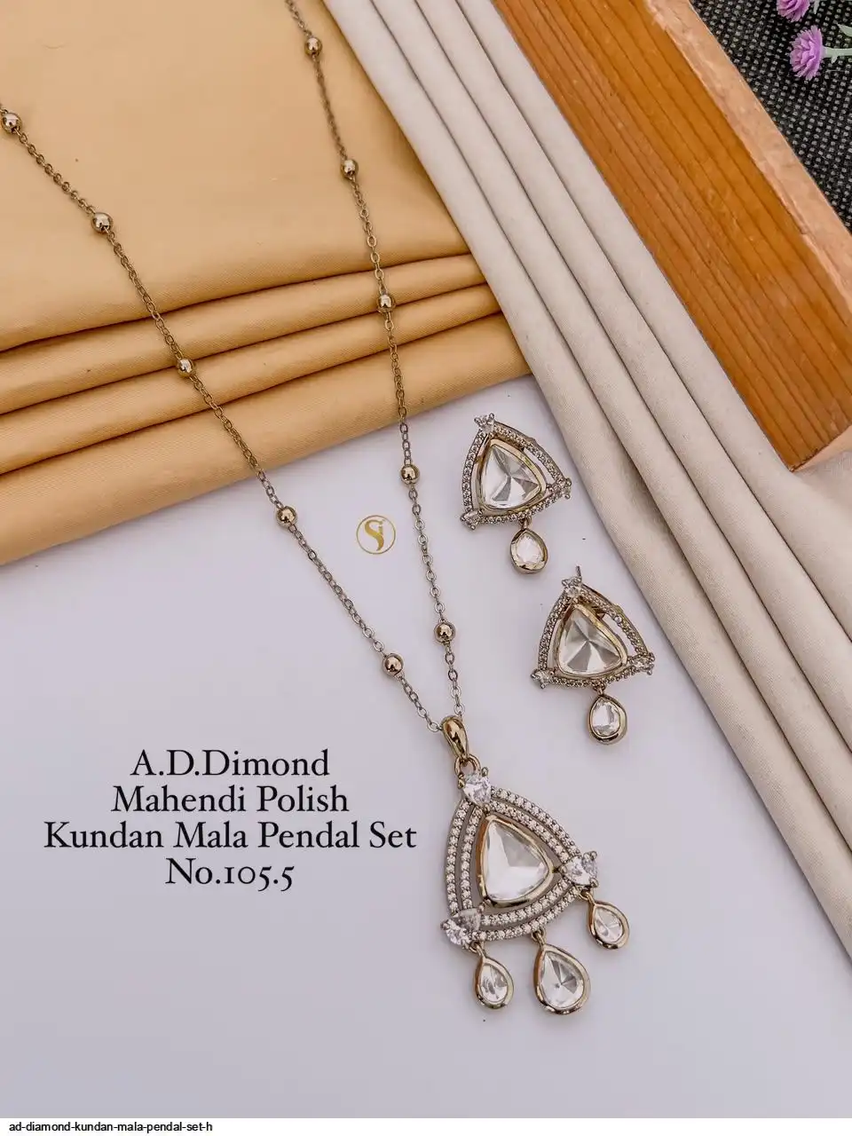 AD DIAMOND KUNDAN MALA PENDAL SET H B