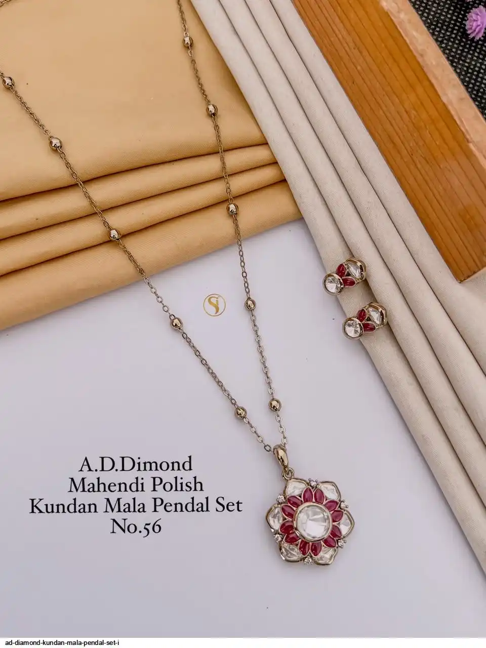 AD DIAMOND KUNDAN MALA PENDAL SET I A