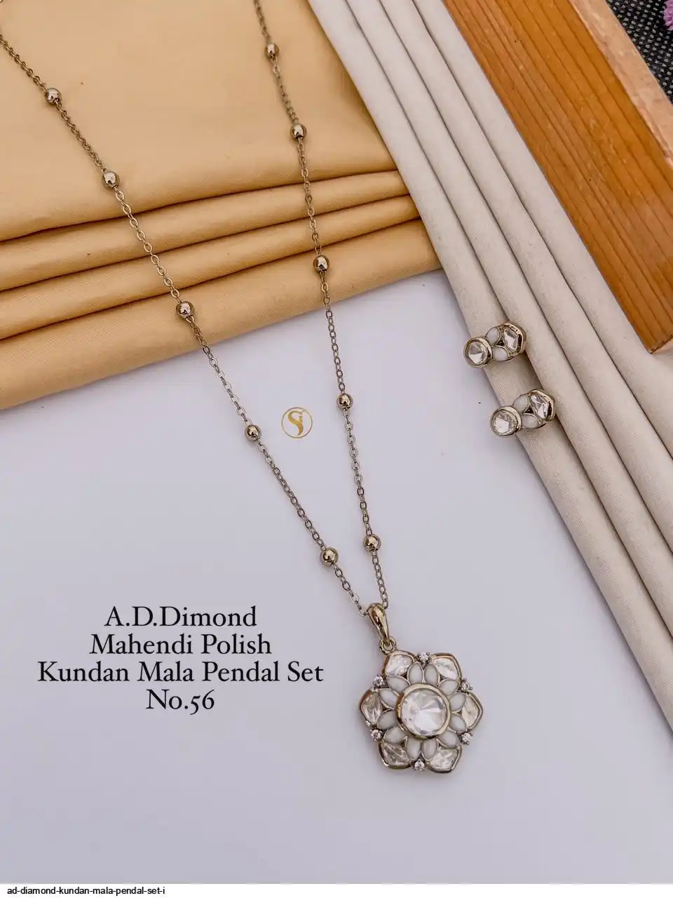 AD DIAMOND KUNDAN MALA PENDAL SET I C