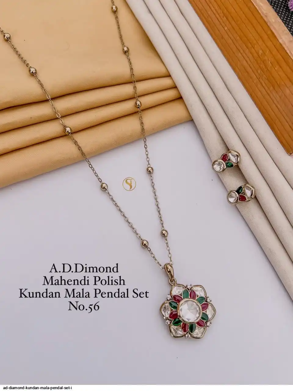AD DIAMOND KUNDAN MALA PENDAL SET I B