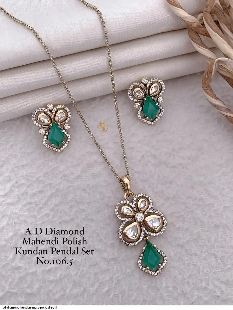 AD DIAMOND KUNDAN MALA PENDAL SET L B