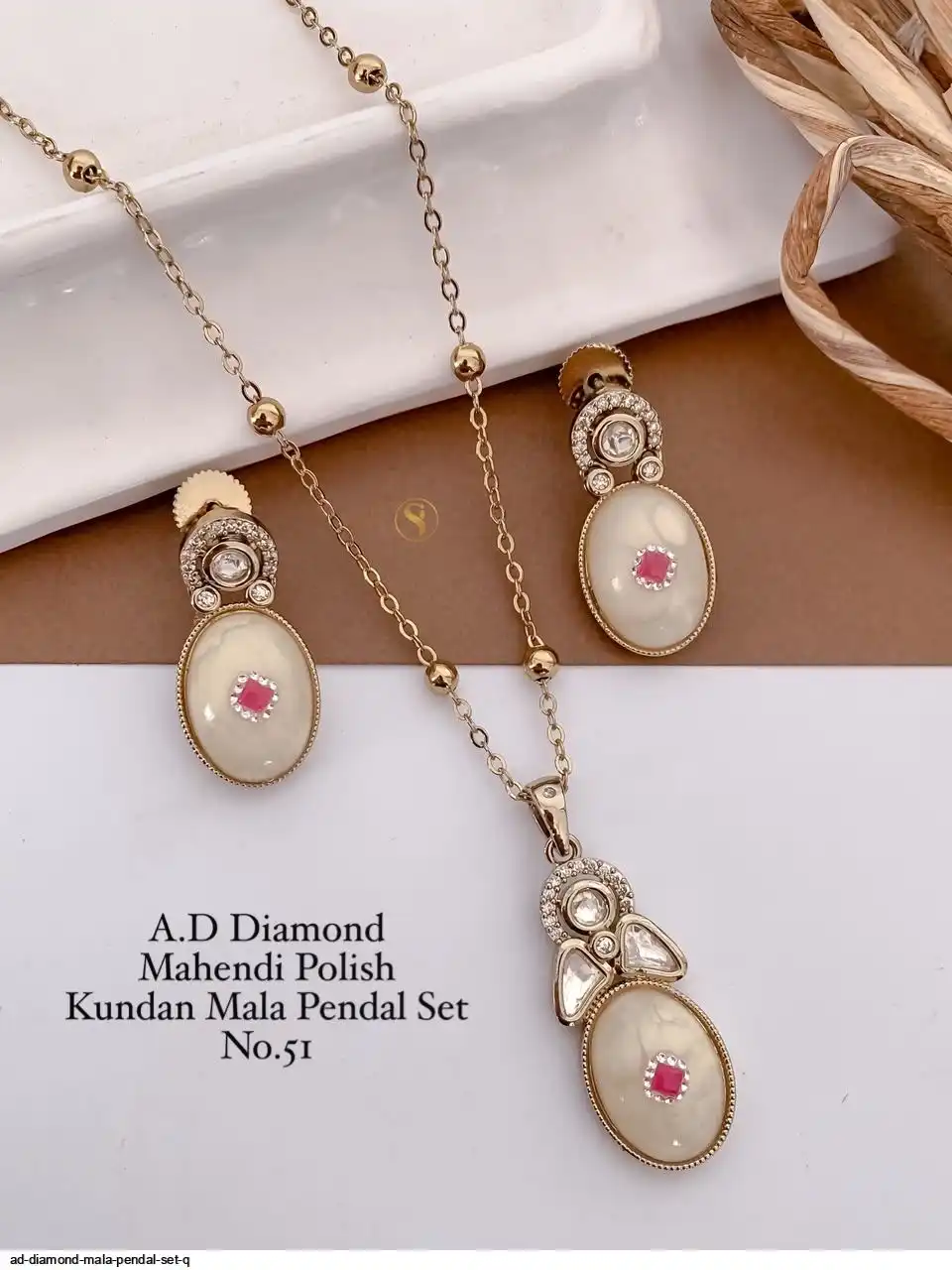 AD DIAMOND MALA PENDAL SET Q C
