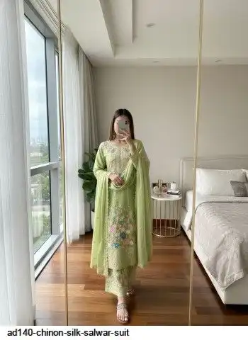 AD140 CHINON SILK SALWAR SUIT A