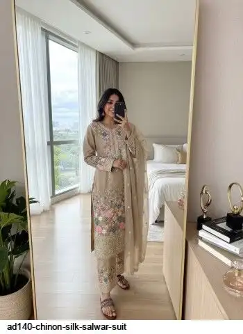 AD140 CHINON SILK SALWAR SUIT C