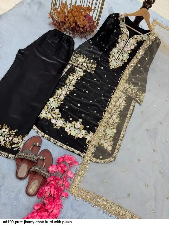 AD199 PURE JIMMY CHOO KURTI WITH PLAZO A