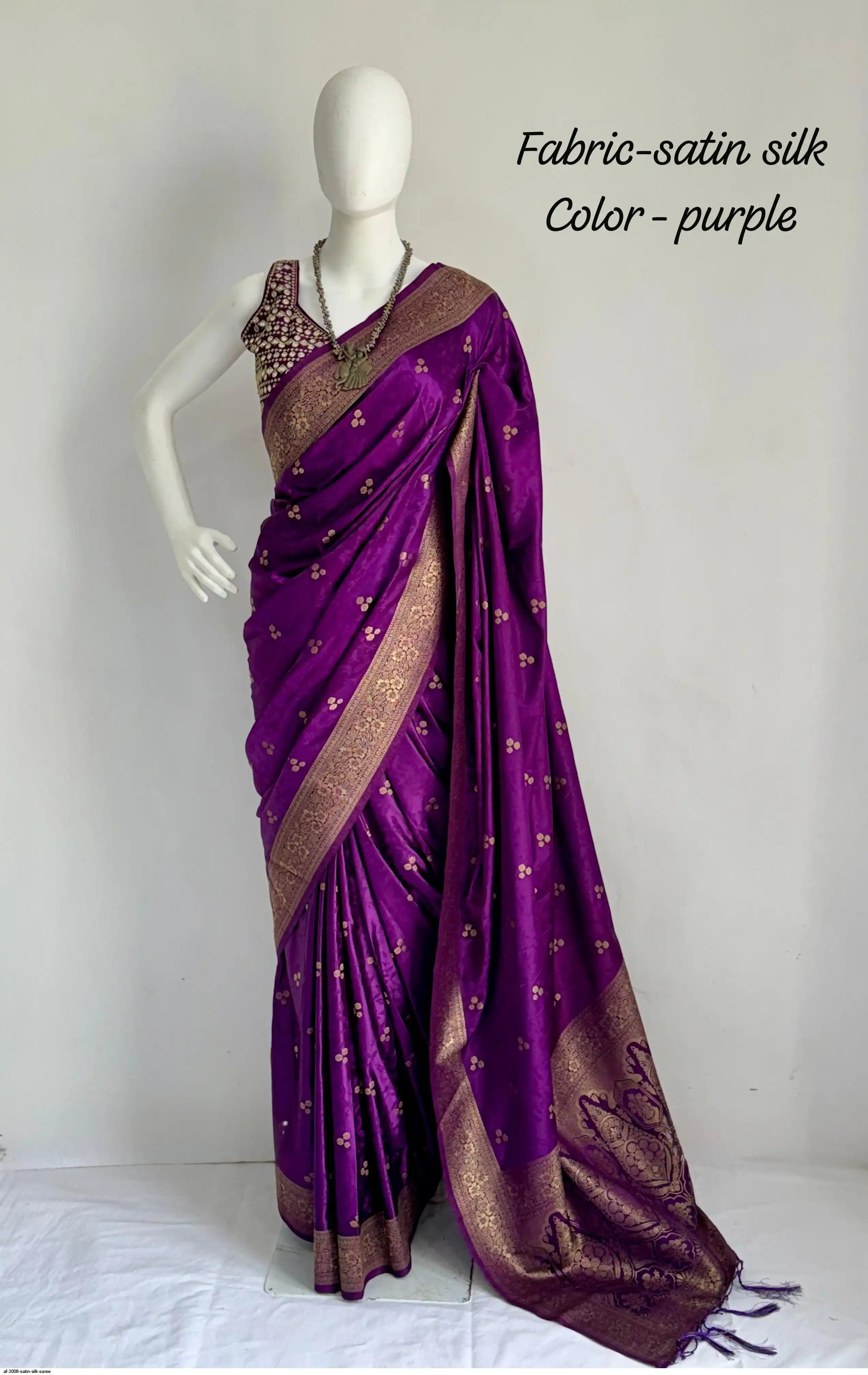 AF 3008 SATIN SILK SAREE