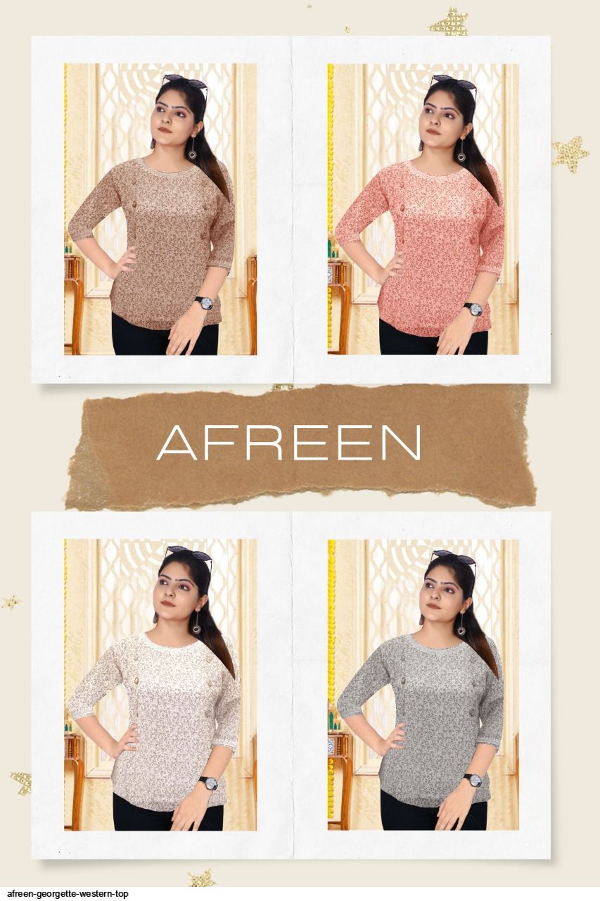 Afreen Georgette Western Top
