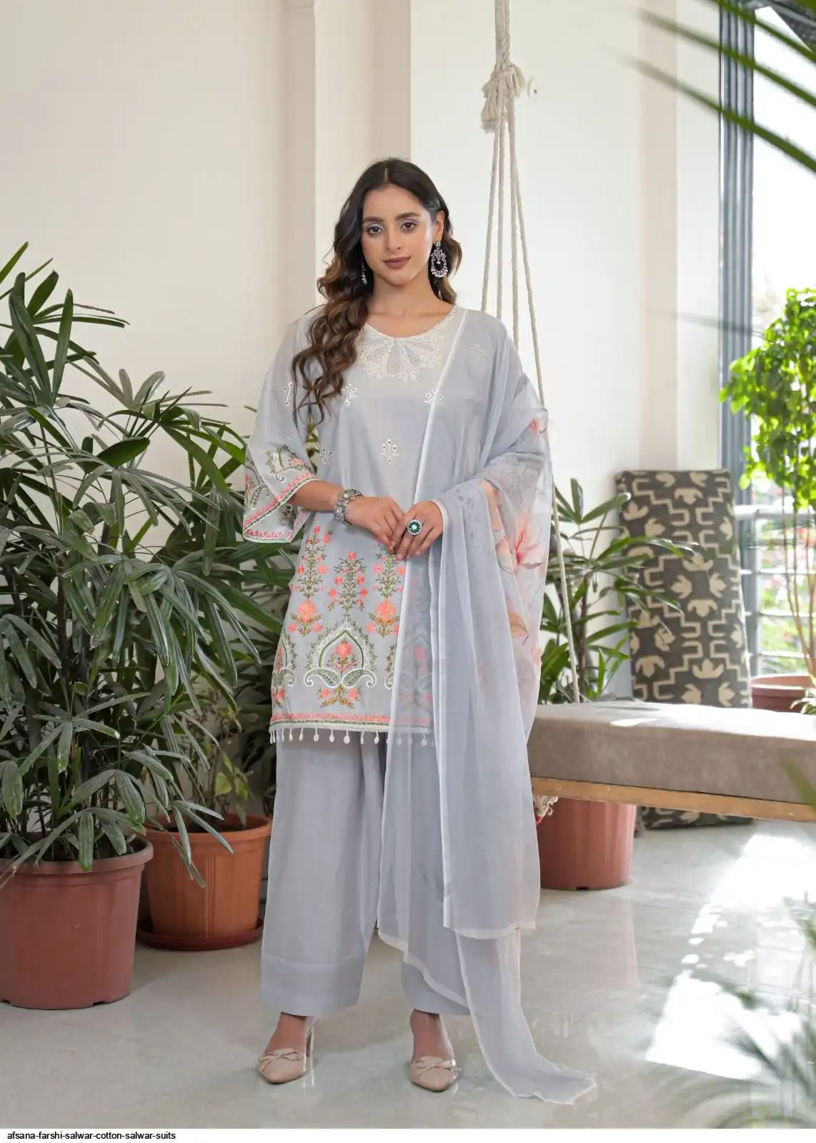 AFSANA FARSHI SALWAR COTTON SALWAR SUITS D
