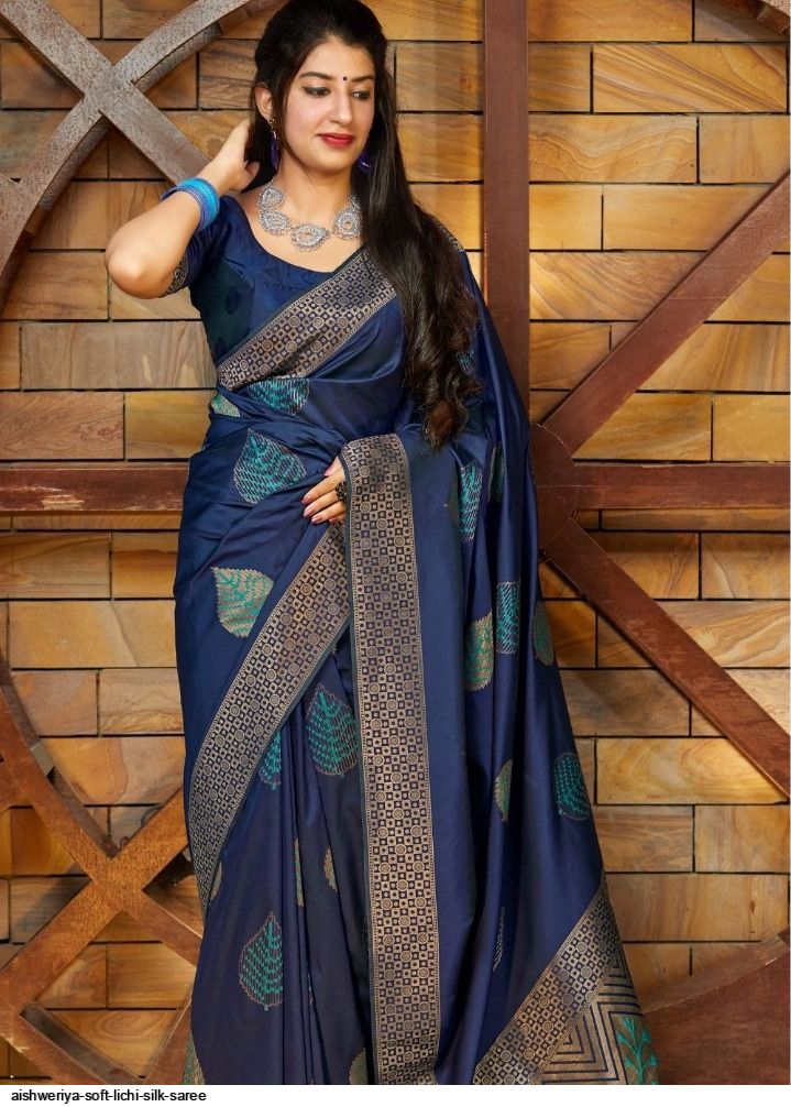 AISHWERIYA SOFT LICHI SILK SAREE A
