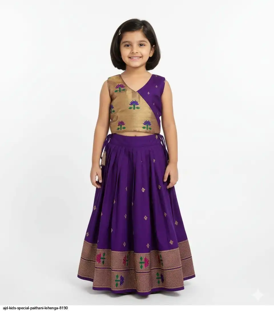 AJD KIDS SPECIAL PAITHANI LEHENGA 8190 E