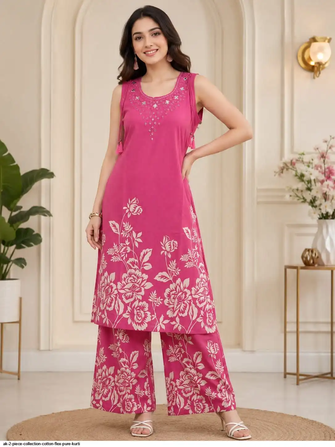 AK 2 PIECE COLLECTION COTTON FLEX PURE KURTI