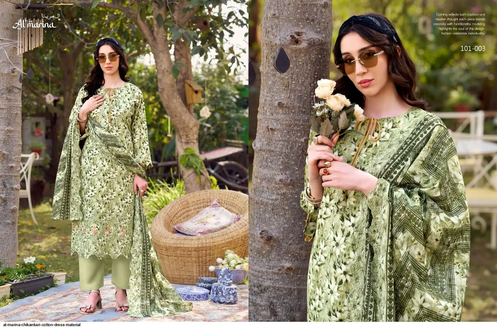 white christmas dresses Pure MulMul Cotton Chikankari Unstitched Suit Chikankari Hand Embroide –  fab-persona main image 0