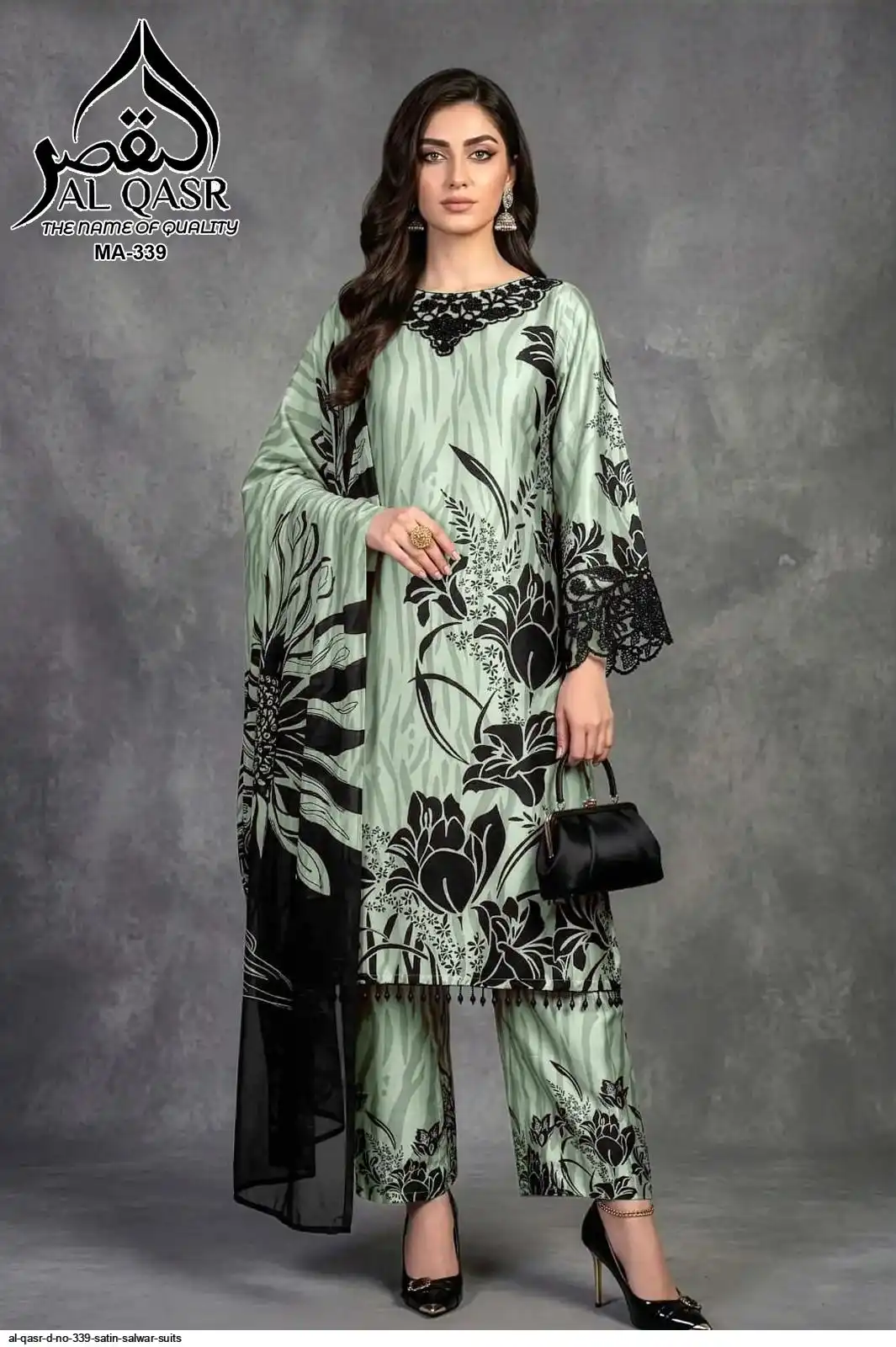AL QASR D NO 339 SATIN SALWAR SUITS 2
