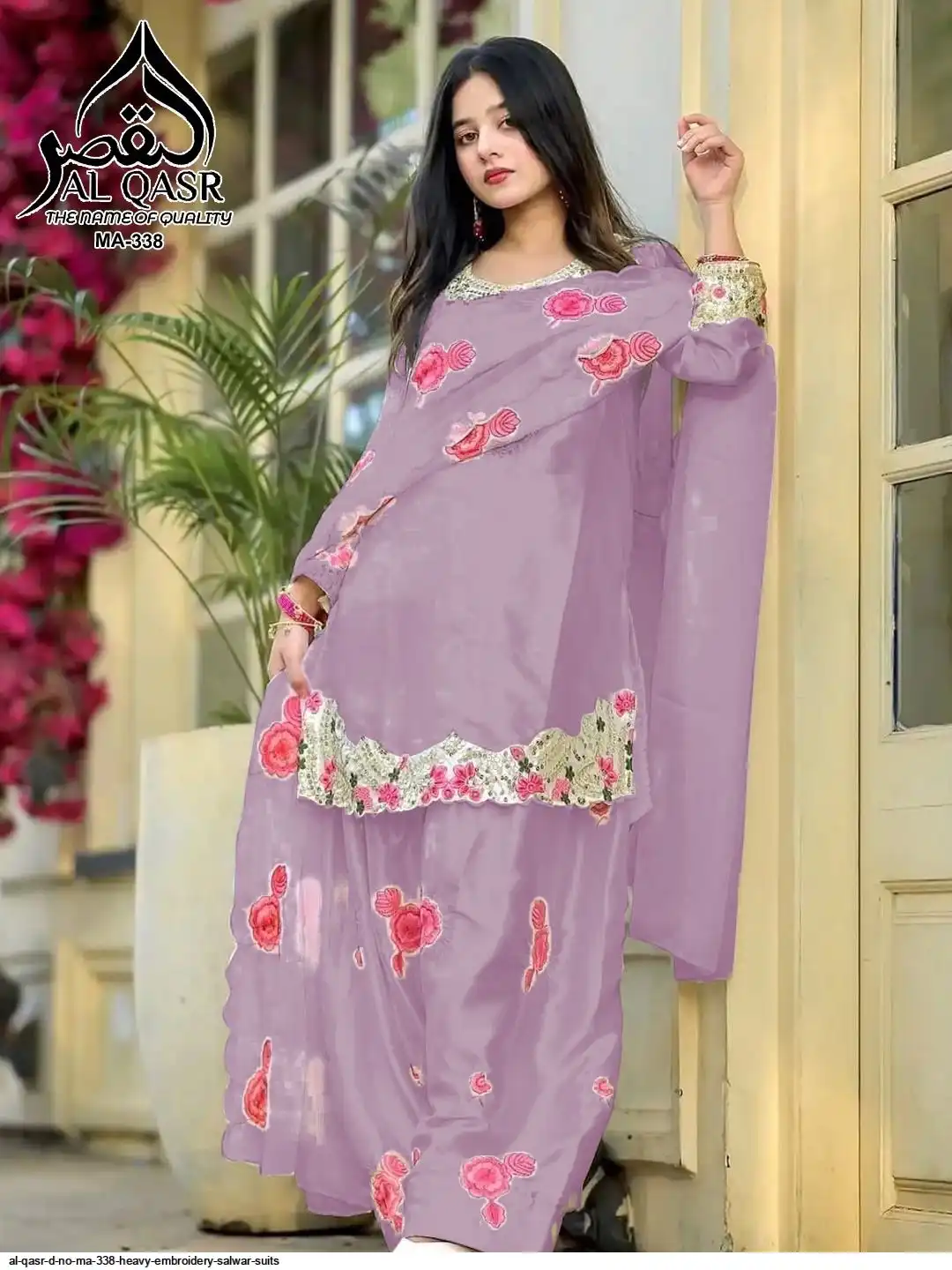 AL QASR D NO MA 338 HEAVY EMBROIDERY SALWAR SUITS B