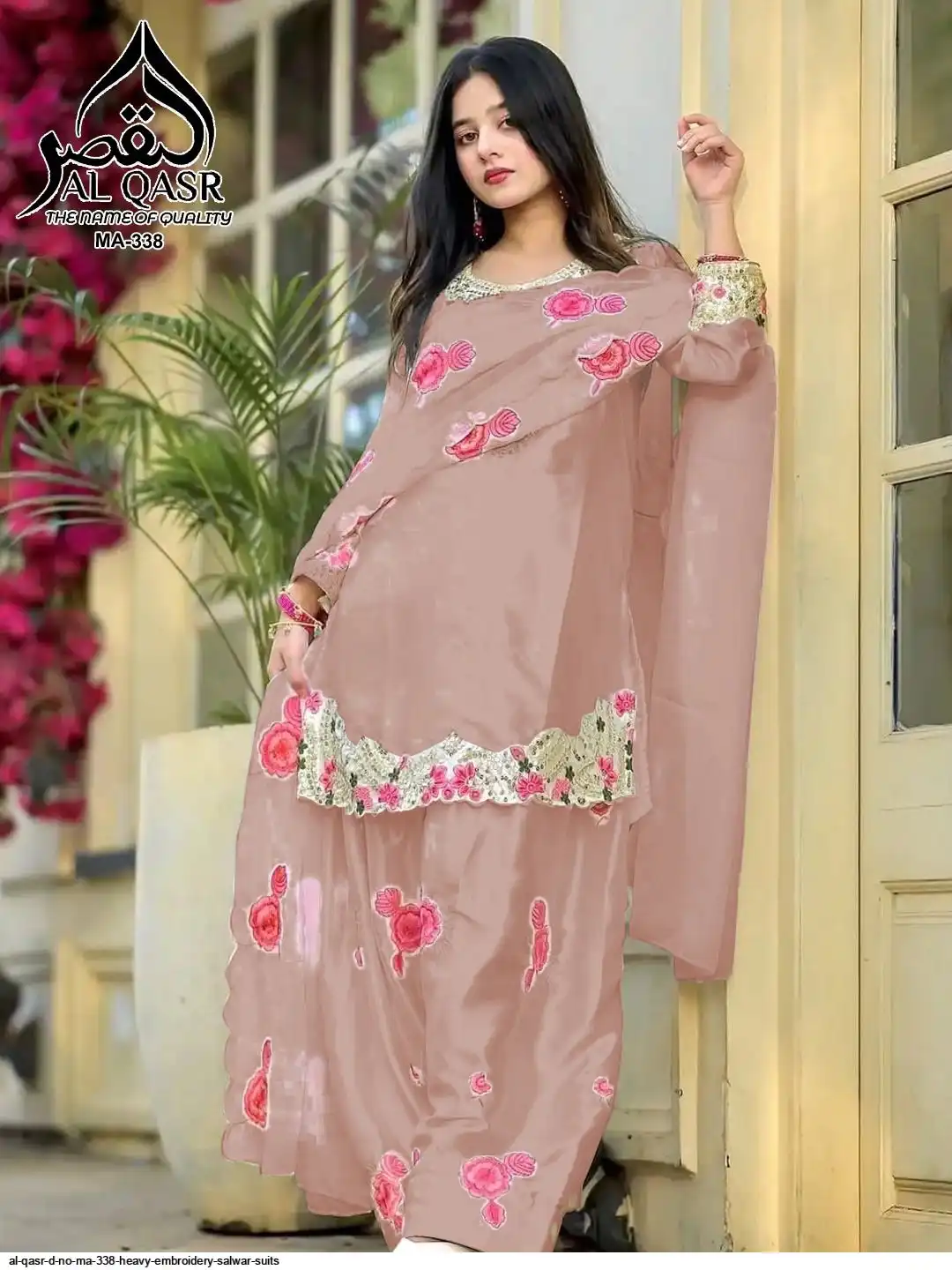AL QASR D NO MA 338 HEAVY EMBROIDERY SALWAR SUITS C