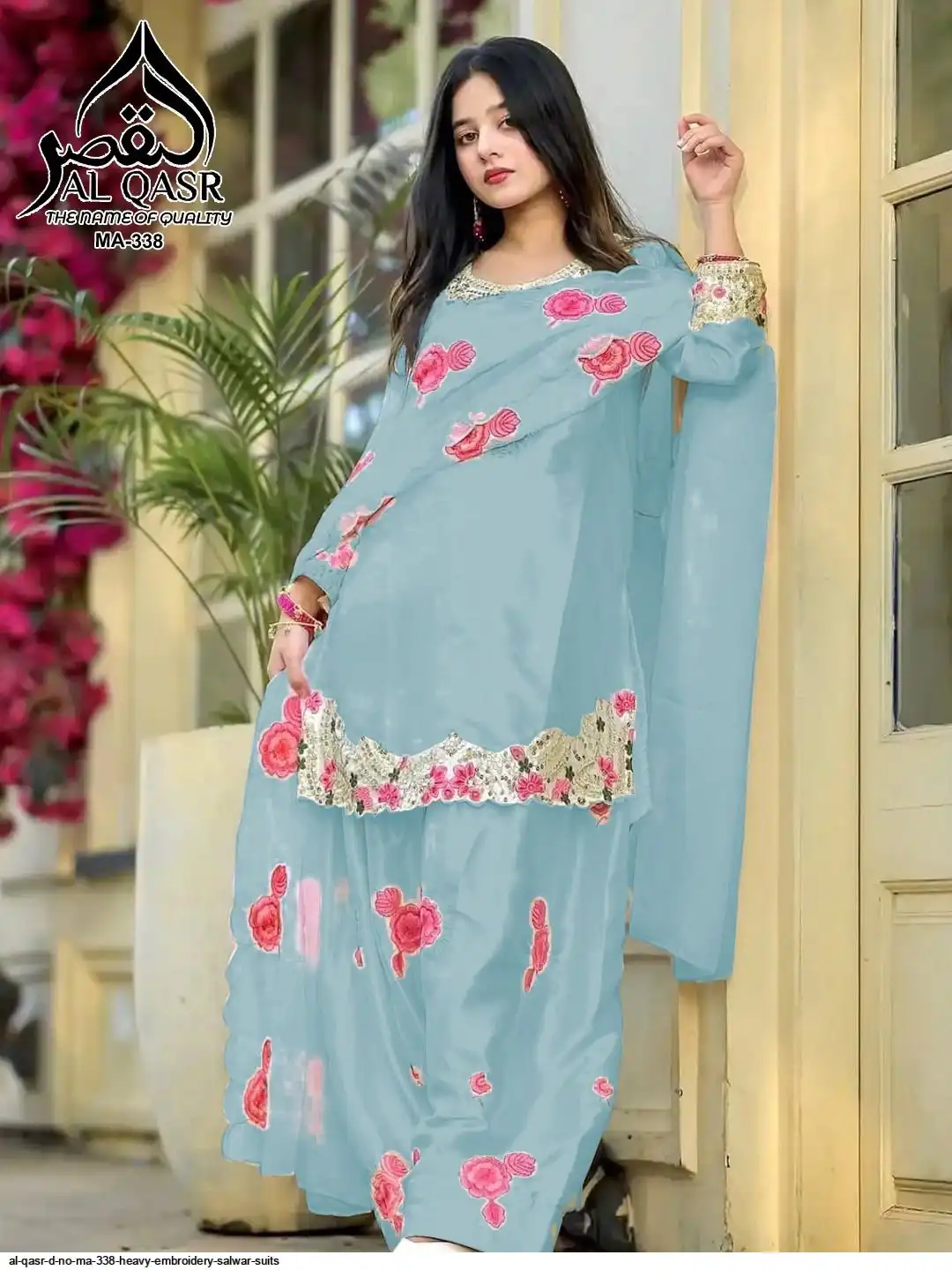 AL QASR D NO MA 338 HEAVY EMBROIDERY SALWAR SUITS D