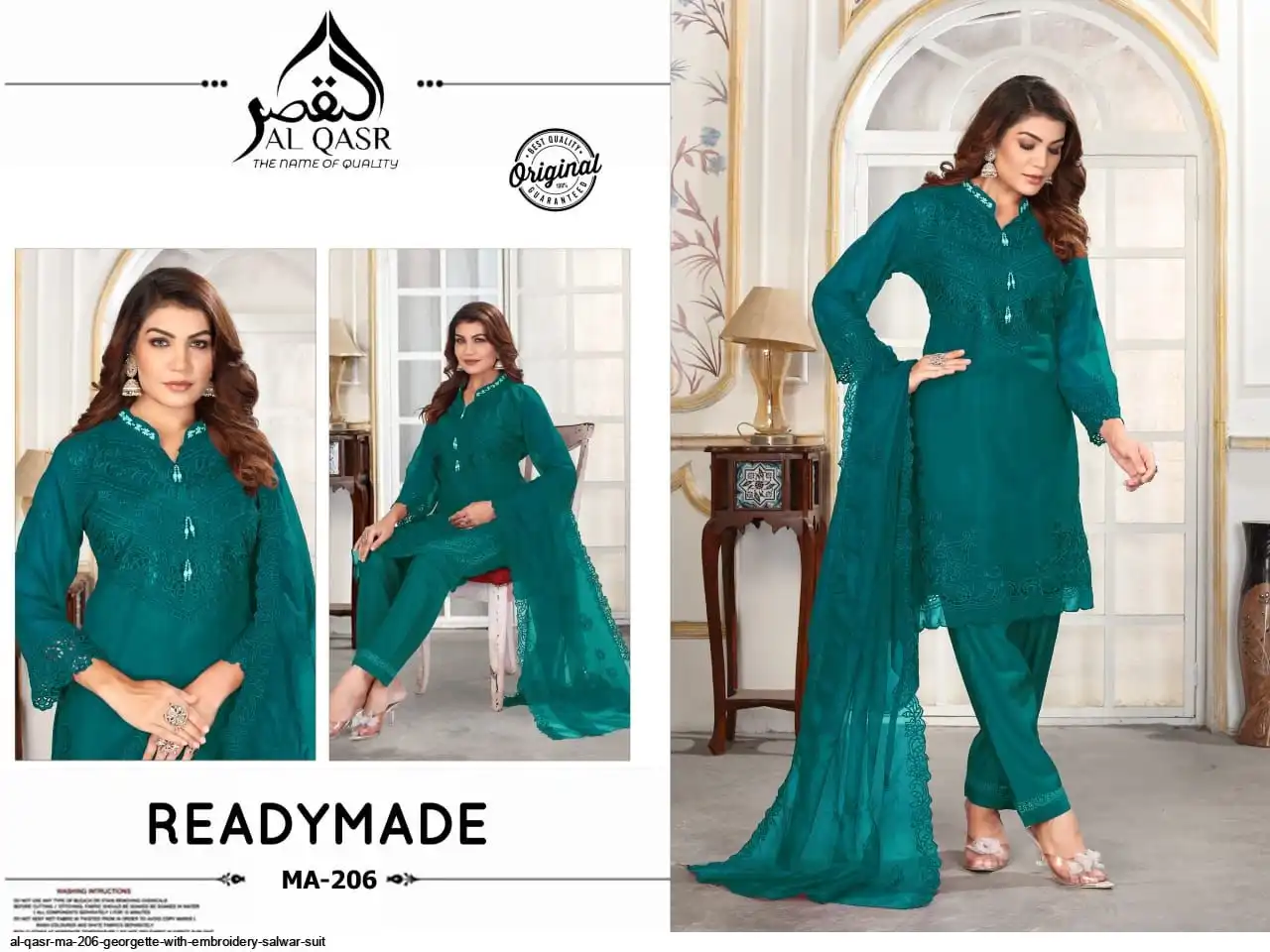 AL QASR MA 206 GEORGETTE WITH EMBROIDERY SALWAR SUIT C