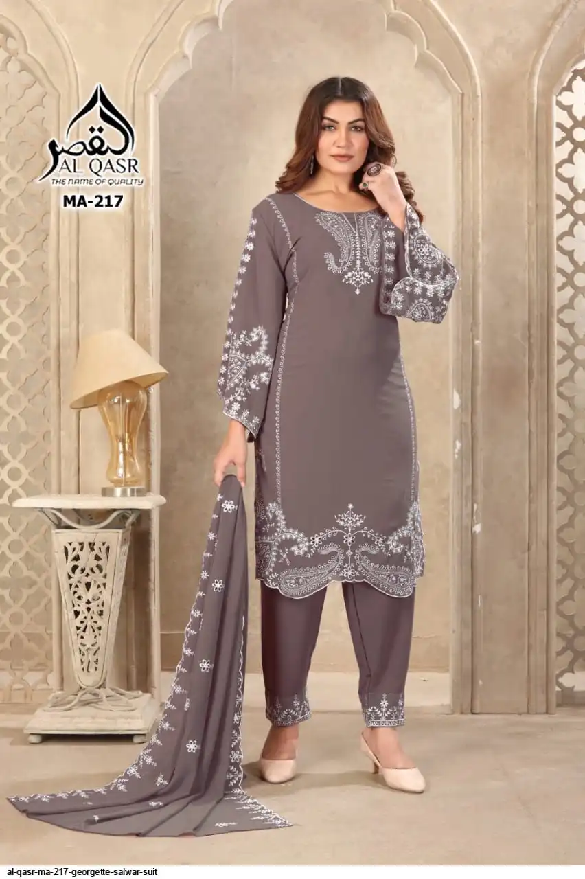 AL QASR MA 217 GEORGETTE SALWAR SUIT C