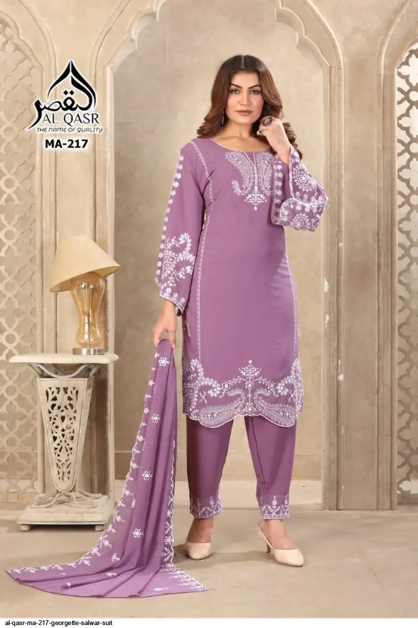 AL QASR MA 217 GEORGETTE SALWAR SUIT A