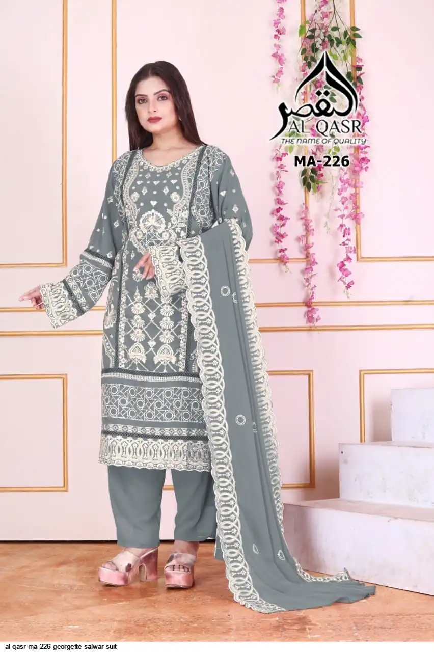 AL QASR MA 226 GEORGETTE SALWAR SUIT A