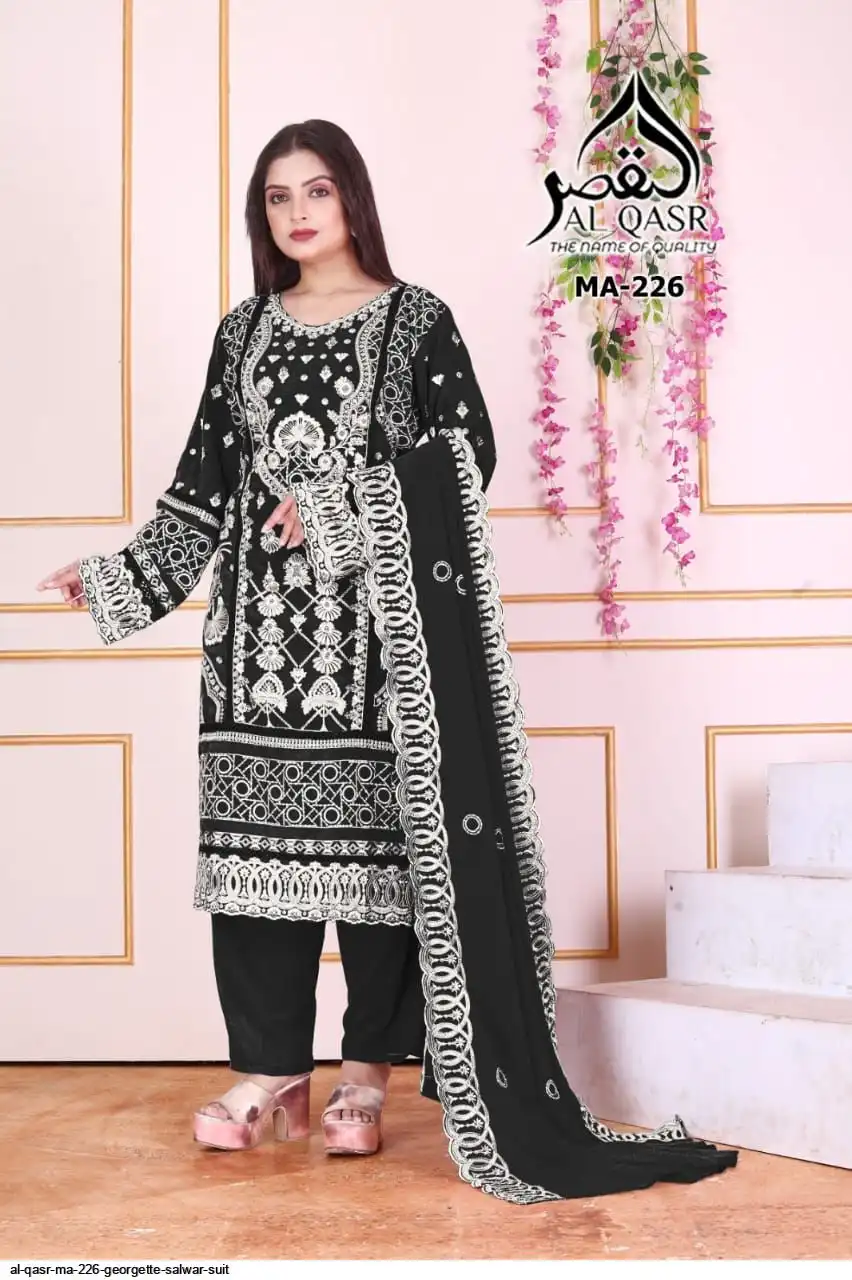 AL QASR MA 226 GEORGETTE SALWAR SUIT B