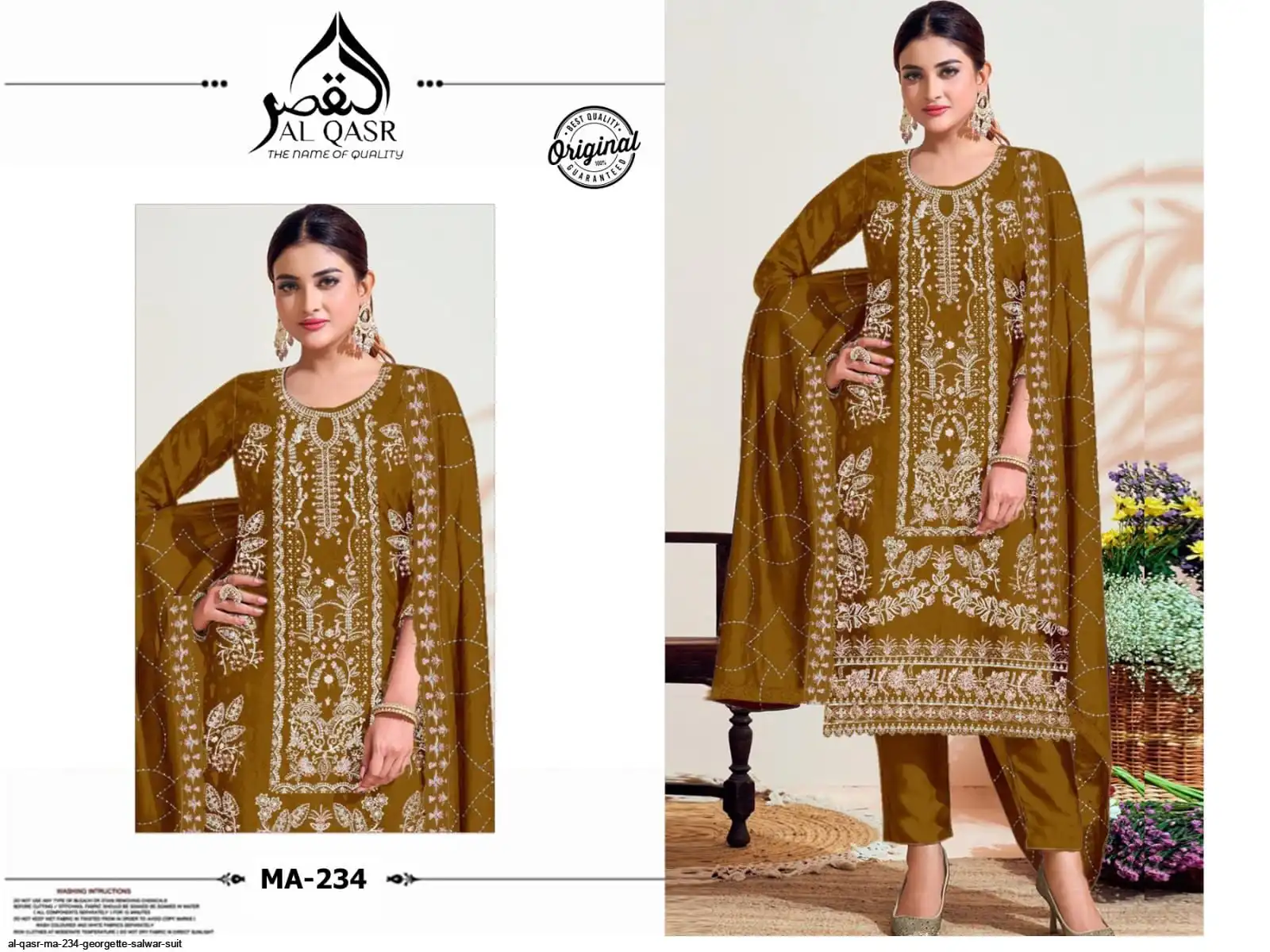 AL QASR MA 234 GEORGETTE SALWAR SUIT A