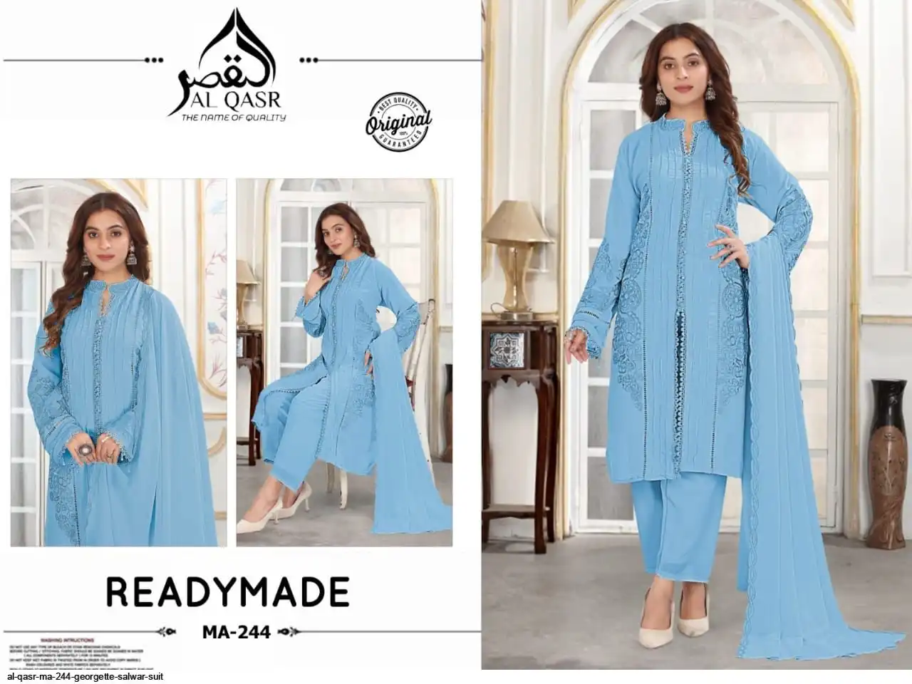 AL QASR MA 244 GEORGETTE SALWAR SUIT A