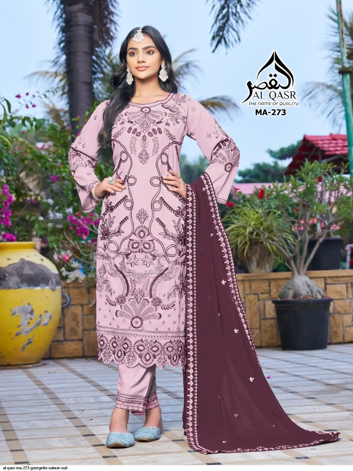 AL QASR MA 273 GEORGETTE SALWAR SUIT D