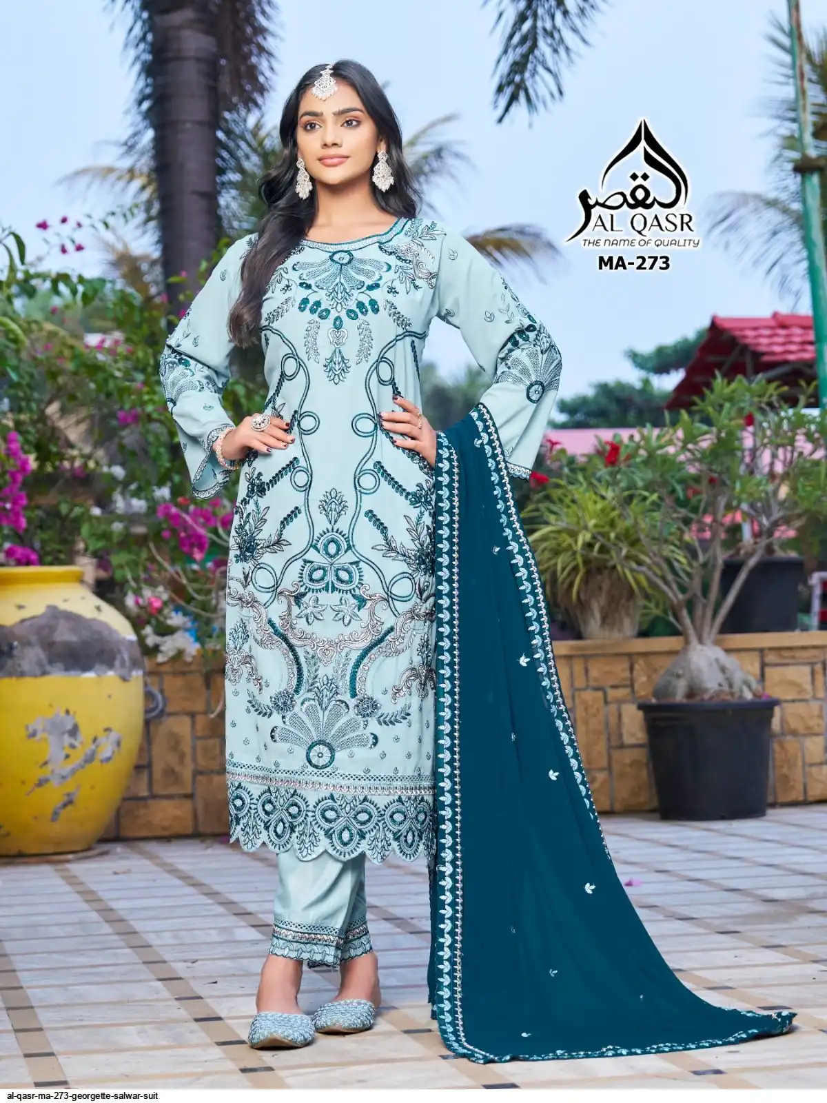 AL QASR MA 273 GEORGETTE SALWAR SUIT A