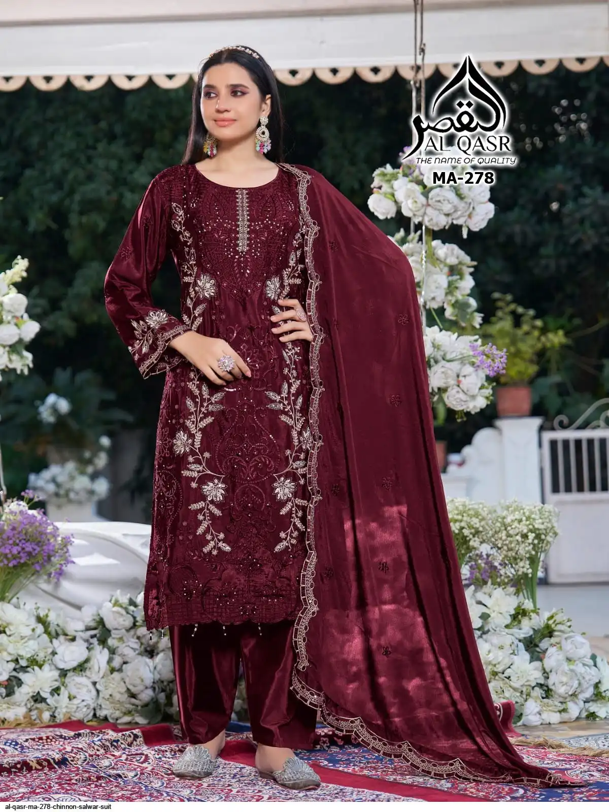 AL QASR MA 278 CHINNON SALWAR SUIT C