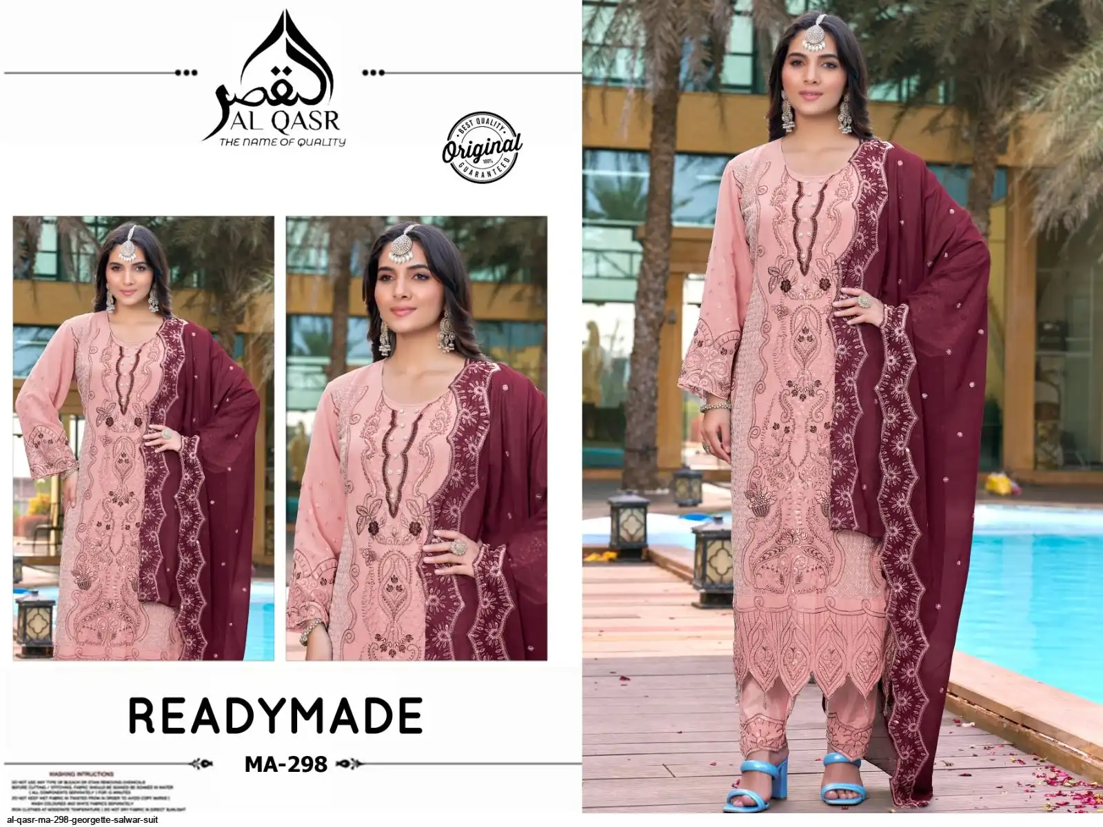 AL QASR MA 298 GEORGETTE SALWAR SUIT C