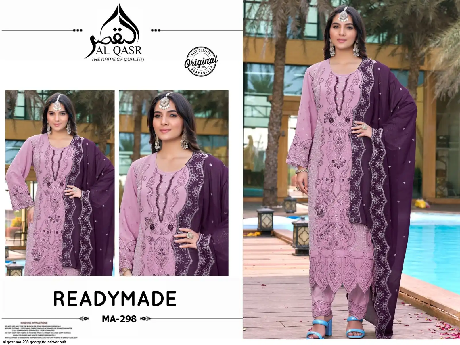 AL QASR MA 298 GEORGETTE SALWAR SUIT A