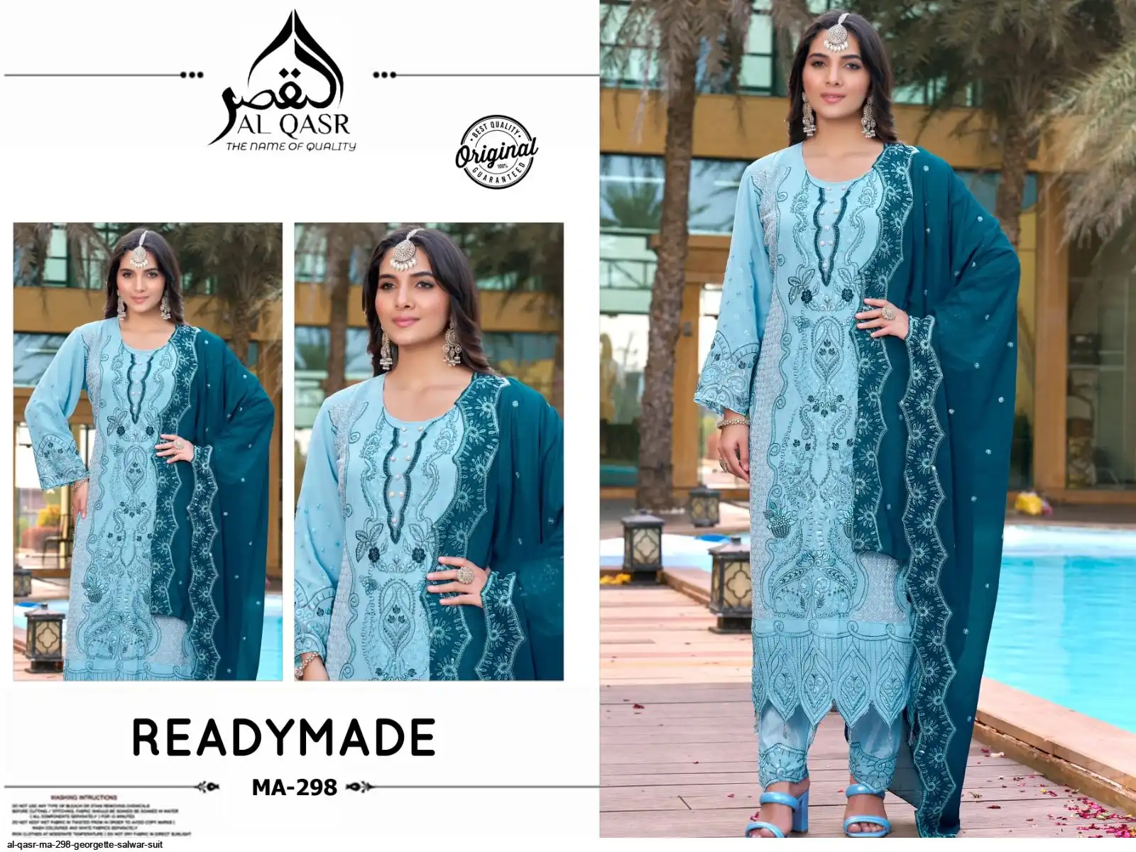 AL QASR MA 298 GEORGETTE SALWAR SUIT B