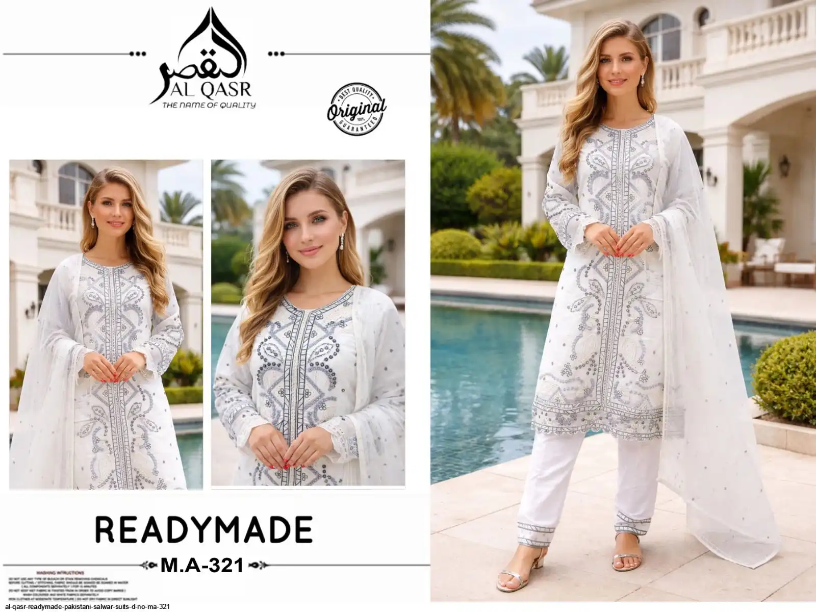 AL QASR READYMADE PAKISTANI SALWAR SUITS D NO MA 321 3