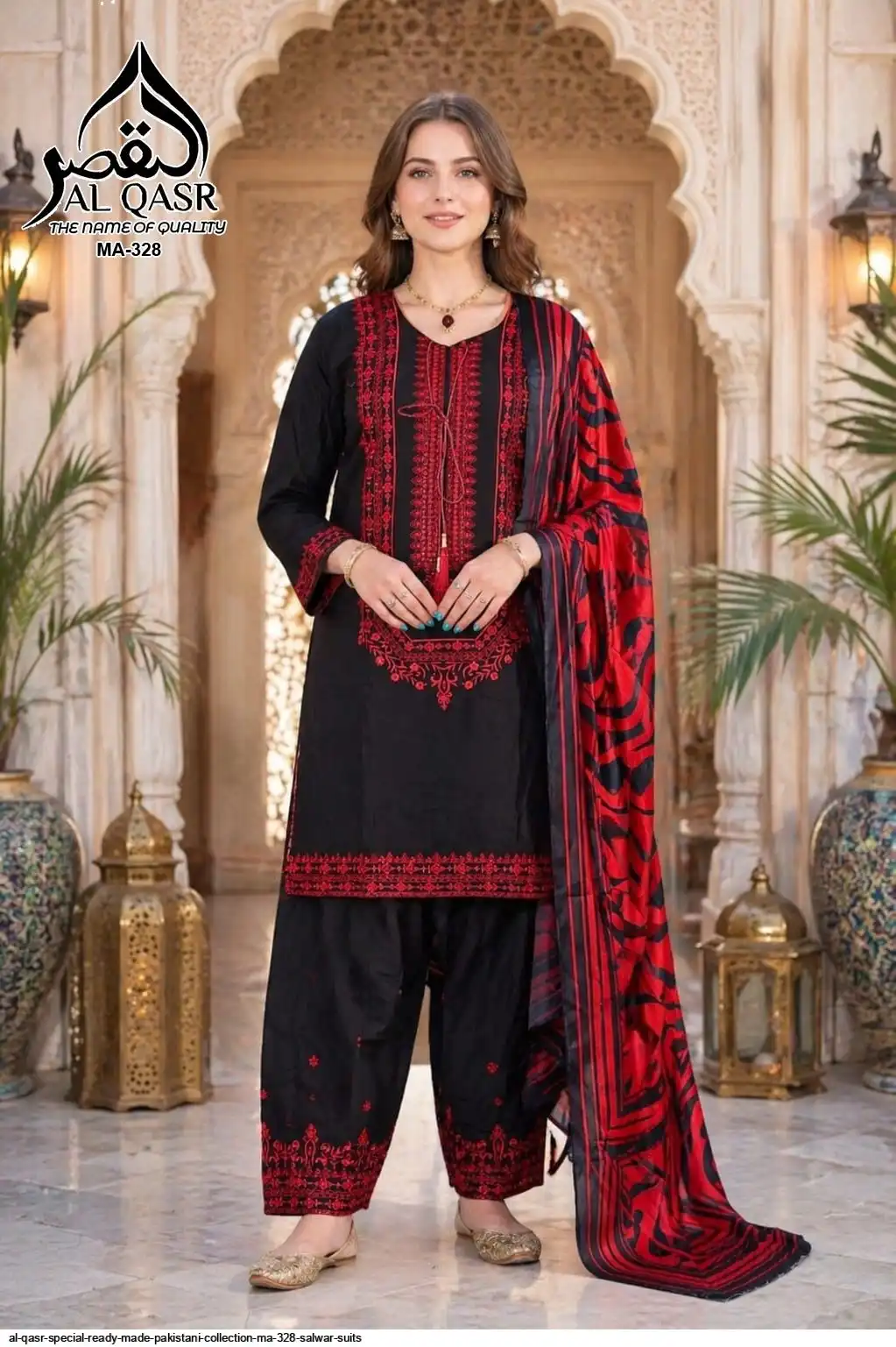 AL QASR SPECIAL READY MADE PAKISTANI COLLECTION MA 328 SALWAR SUITS 2