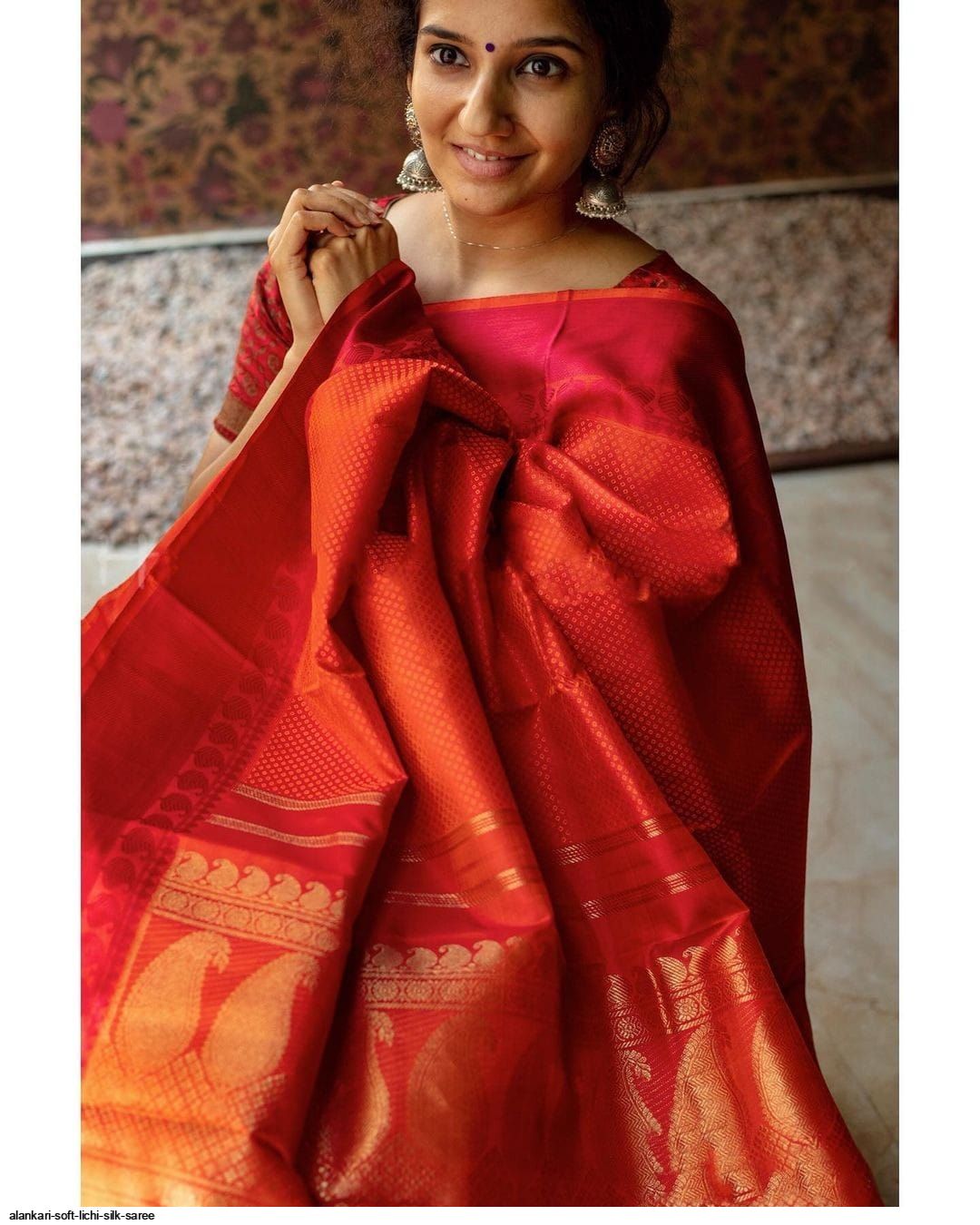 ALANKARI SOFT LICHI SILK SAREE