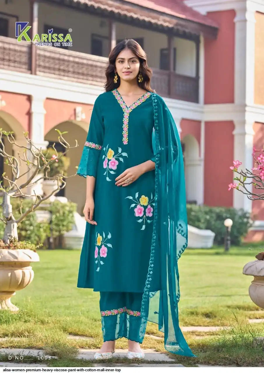 ALISA WOMEN PREMIUM HEAVY VISCOSE PANT WITH COTTON MALL INNER TOP 3