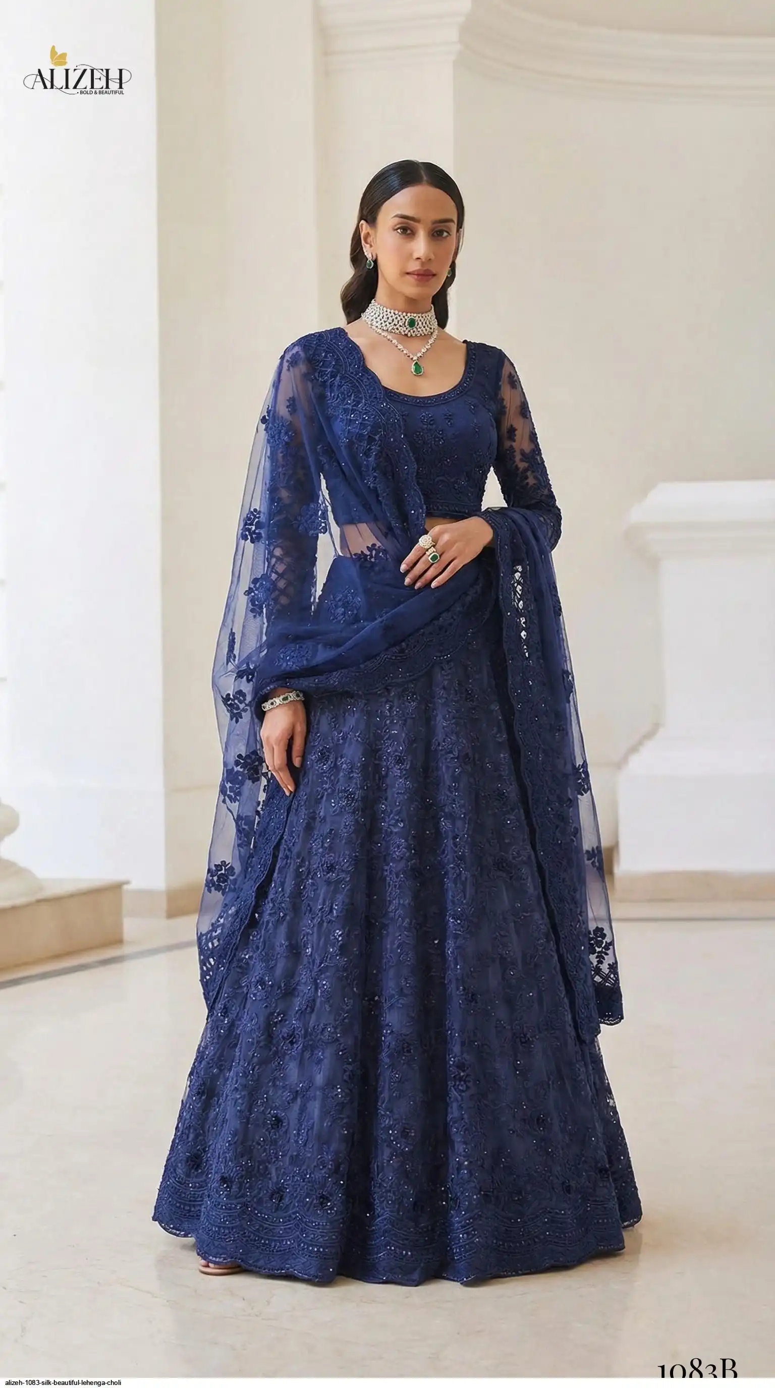 ALIZEH 1083 SILK BEAUTIFUL LEHENGA CHOLI B