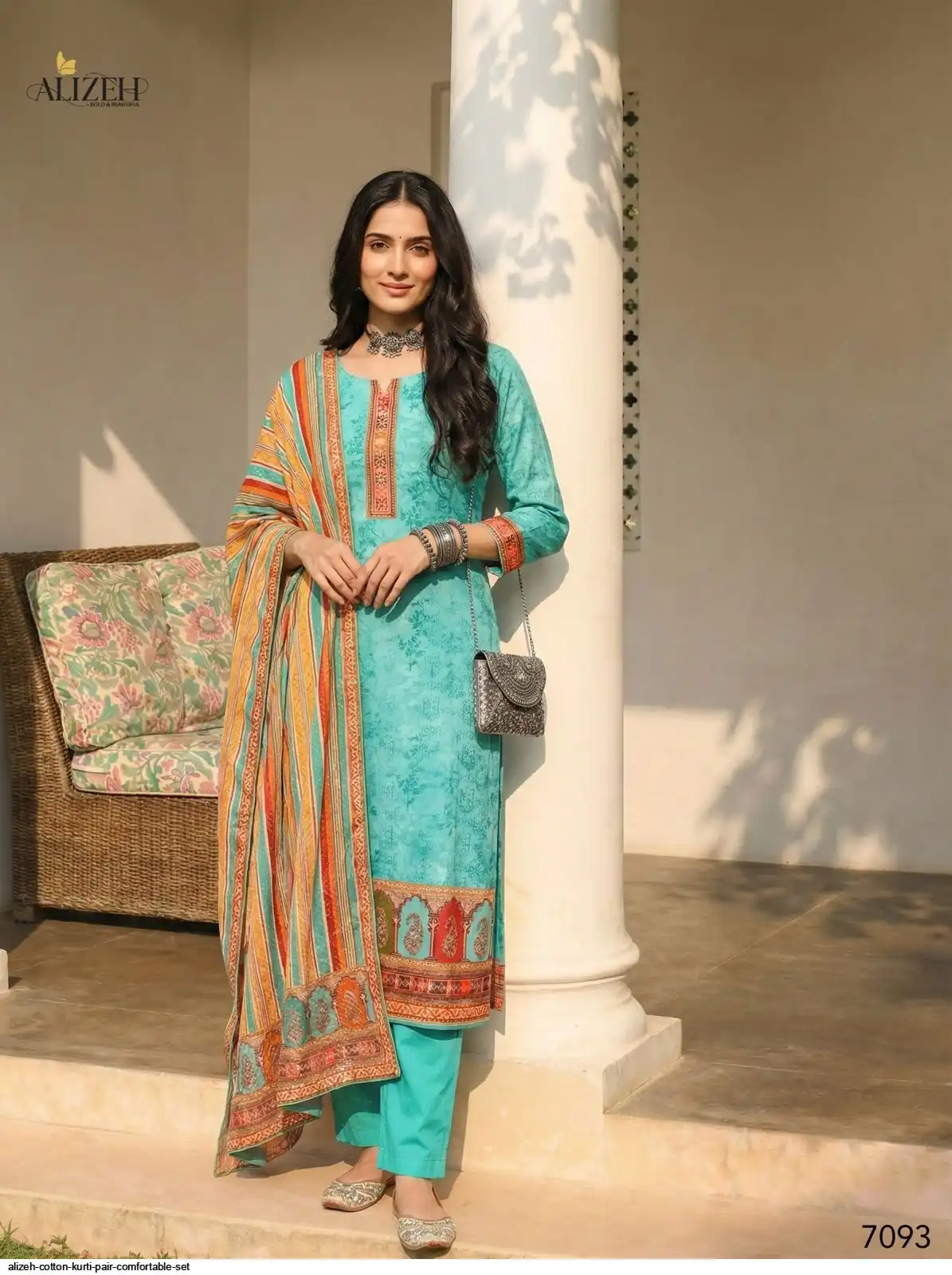 ALIZEH COTTON KURTI PAIR COMFORTABLE SET 7093