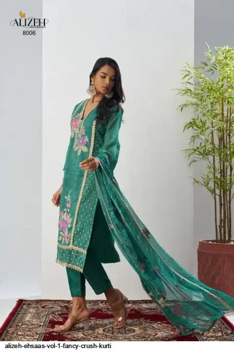 ALIZEH EHSAAS VOL 1 FANCY CRUSH KURTI B