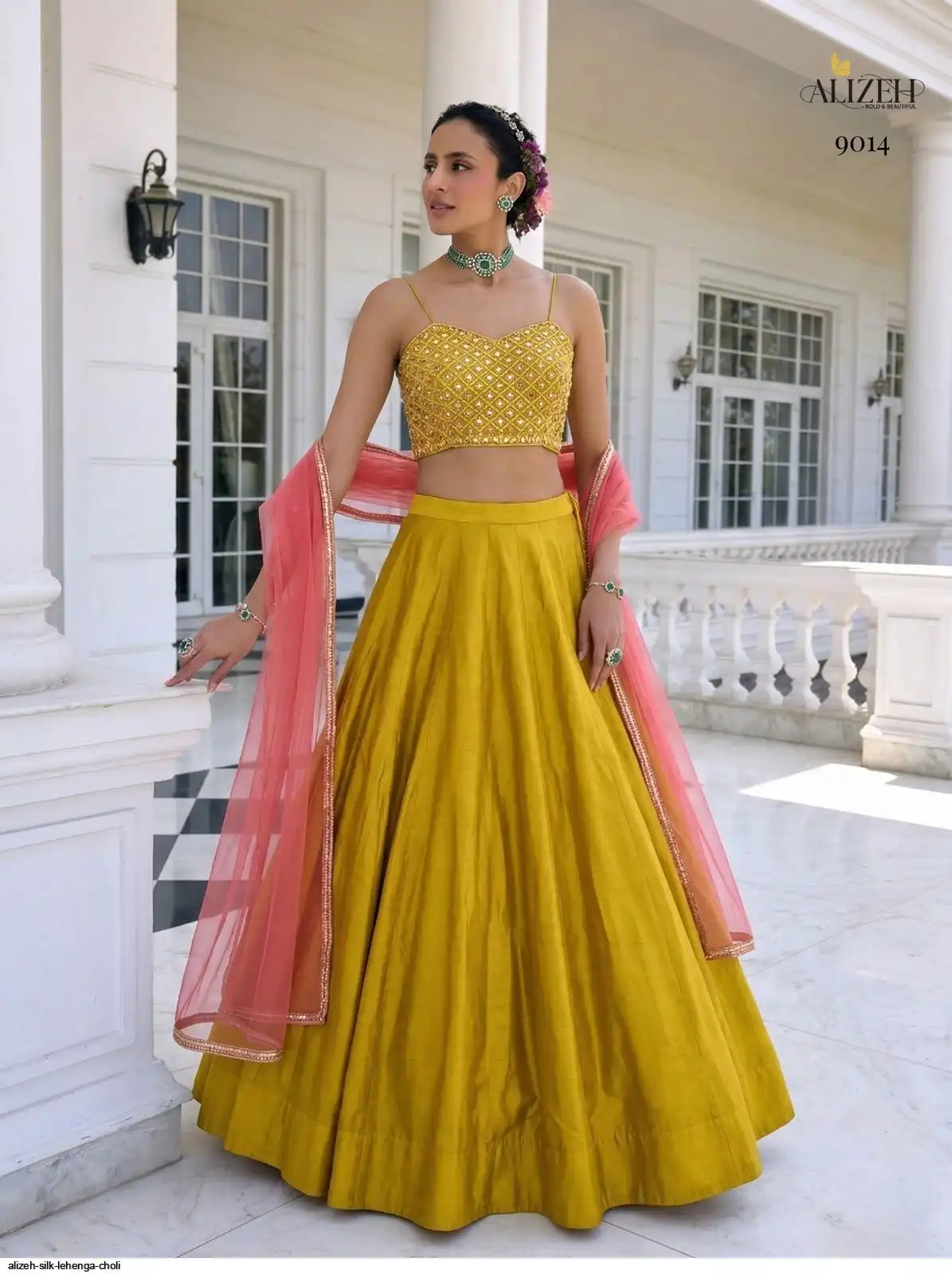 ALIZEH SILK LEHENGA CHOLI 9014