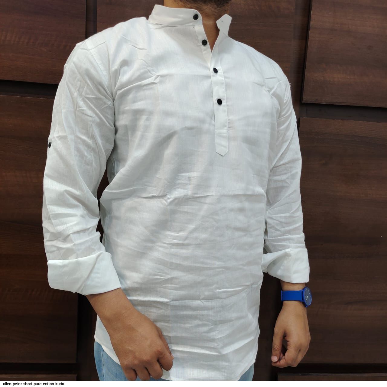 ALLAN PETER MENS PURE COTTON SHORT KURTA PAJAMA