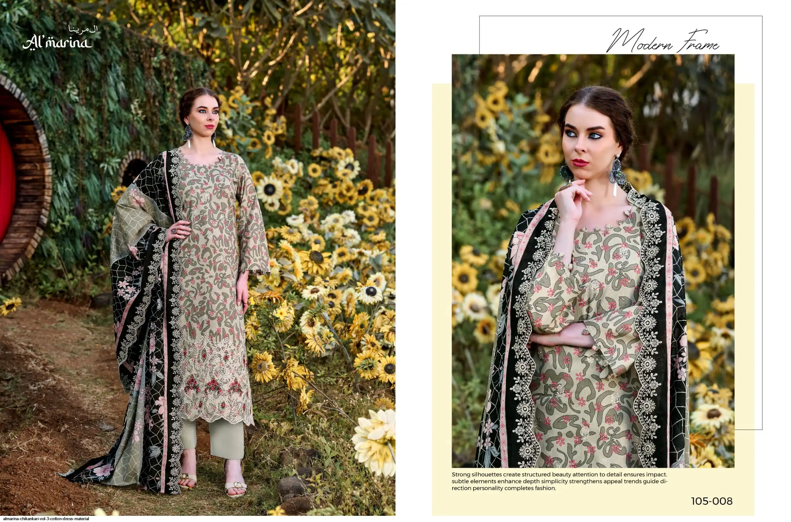 ALMARINA CHIKANKARI VOL 3 Heavy Embroidery Dupatta Work